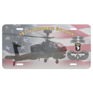 101st Airborne Division APACHE AH64 License Plate
