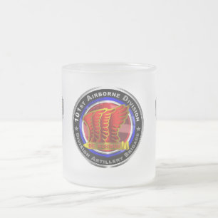 101st Airborne Division Artillery Brigade Frosted Glass Coffee Mug