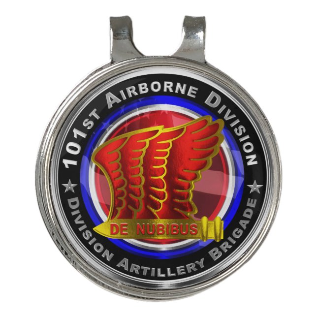 101st Airborne Division Artillery Brigade  Golf Hat Clip (Front)