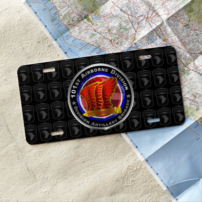 101st Airborne Division Artillery Brigade  License Plate (In Situ)