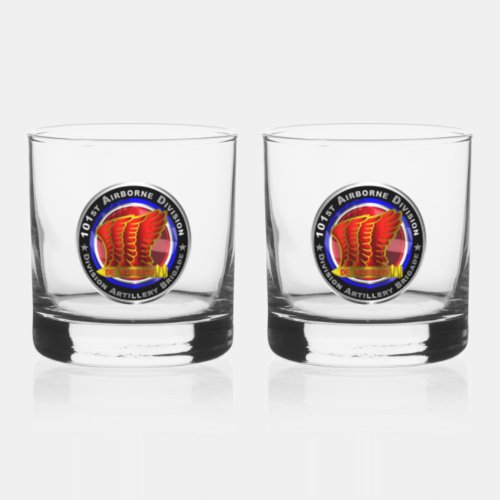 101st Airborne Division Artillery Brigade Whiskey Glass
