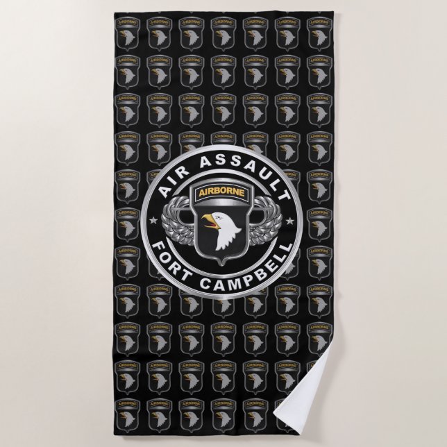 101st Airborne Division  Beach Towel (Front)