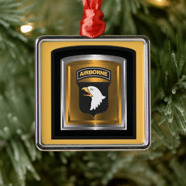 101st Airborne Division Christmas Metal Ornament (Tree)