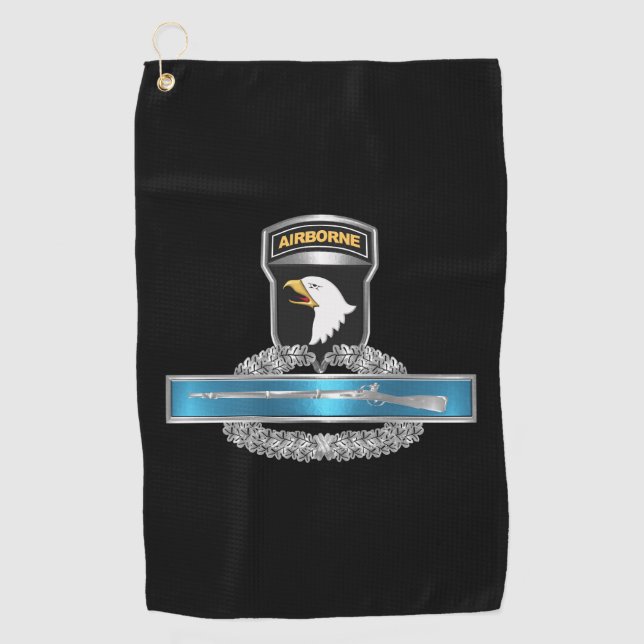 101st Airborne Division  CIB Golf Towel (Front)