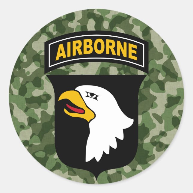 101st Airborne Division Classic Round Sticker (Front)