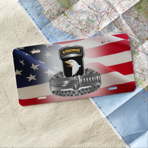 101st Airborne Division Combat Action Badge License Plate