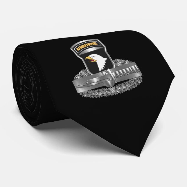 101st Airborne Division  Combat Action Badge  Neck Tie (Rolled)