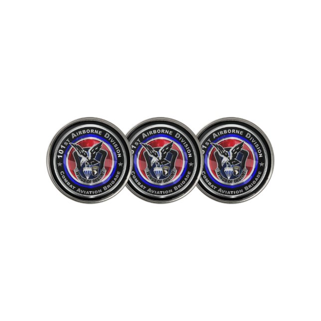 101st Airborne Division Combat Aviation Brigade  Golf Ball Marker (3 Up)