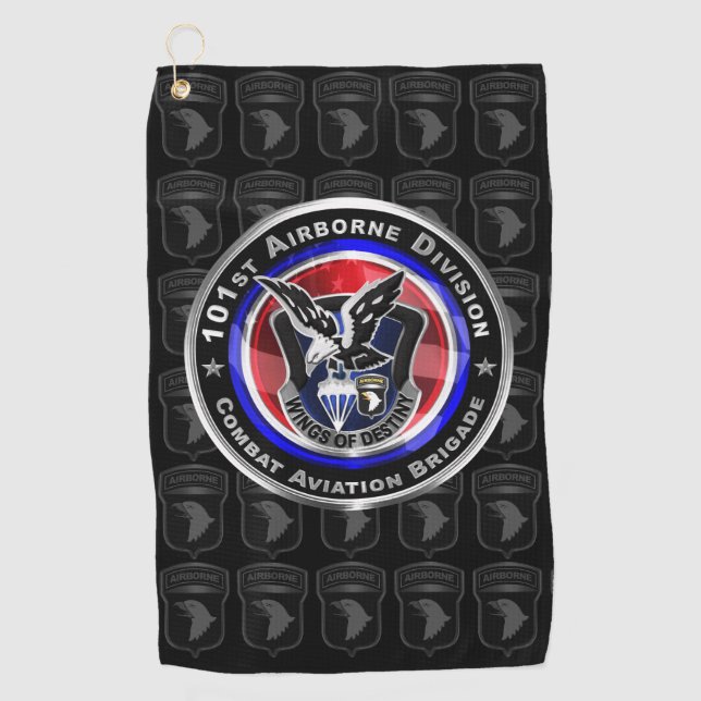 101st Airborne Division Combat Aviation Brigade  Golf Towel (Front)
