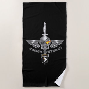 101st Airborne Division Combat Veteran Beach Towel