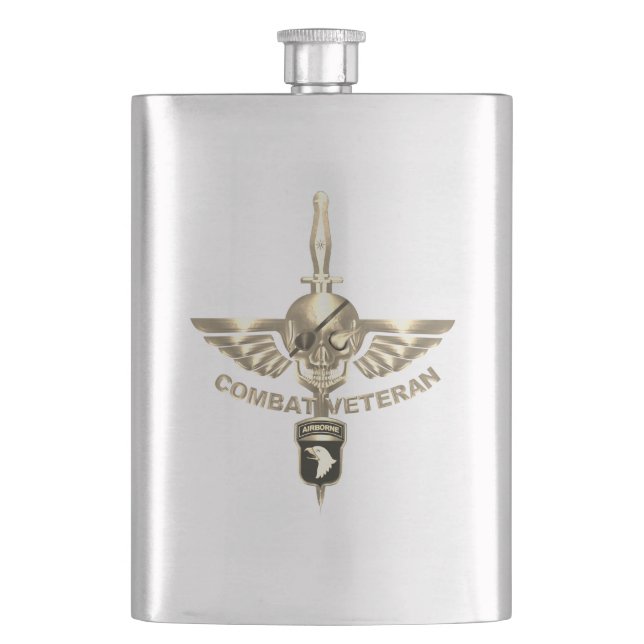 101st Airborne Division “Combat Veteran” Flask (Front)