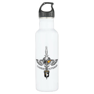 101st Airborne Division Combat Veteran Stainless Steel Water Bottle