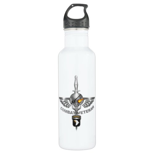 101st Airborne Division Combat Veteran  Stainless Steel Water Bottle