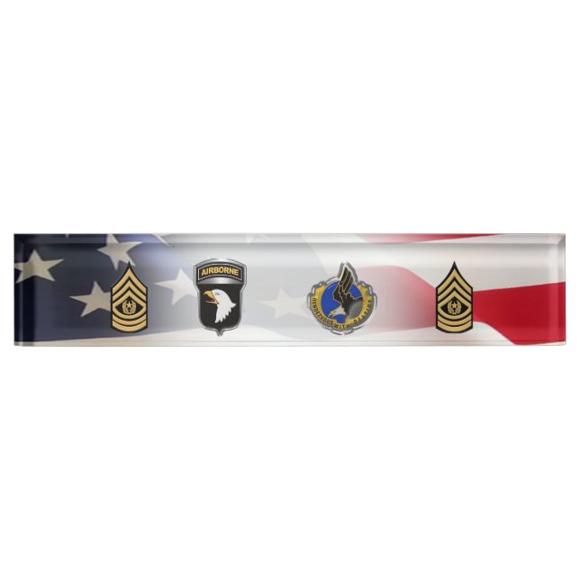 101st Airborne Division CSM  Desk Name Plate (Front)