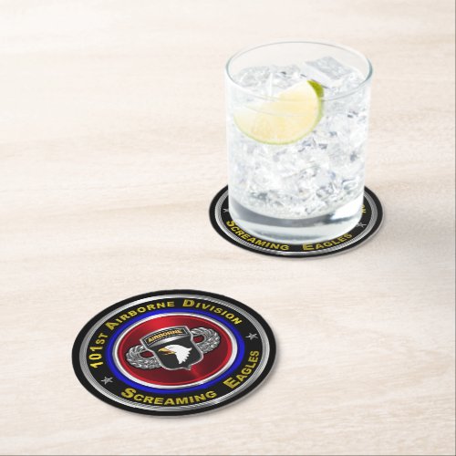 101st Airborne Division Custom Round Paper Coaster