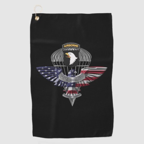 101st Airborne Division Customized Eagle Golf Towel