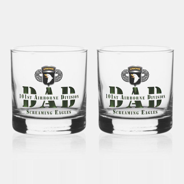 101st Airborne Division DAD Whiskey Glass (Front)