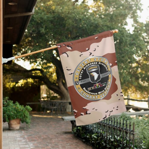 101st Airborne Division Desert Storm Veteran House Flag