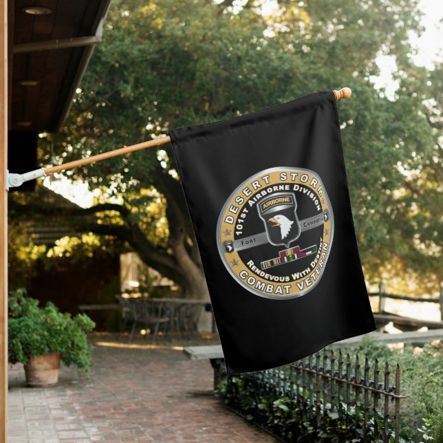 101st Airborne Division Desert Storm Veteran House Flag (In SItu)