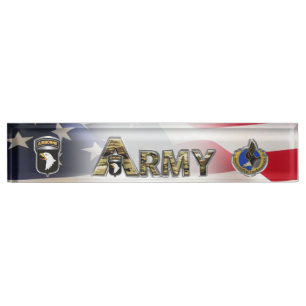 101st Airborne Division  Desk Name Plate