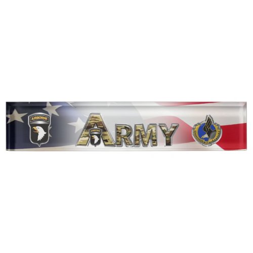 101st Airborne Division  Desk Name Plate
