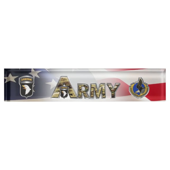 101st Airborne Division  Desk Name Plate (Front)