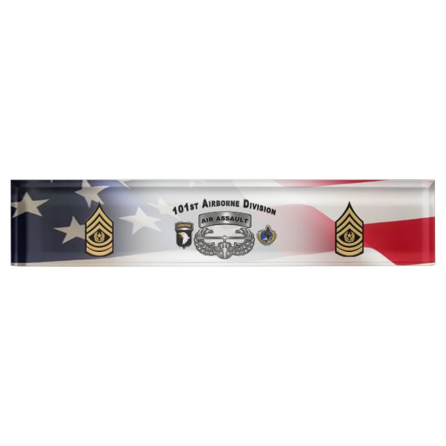 101st Airborne Division  Desk Name Plate (Front)
