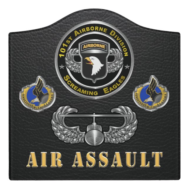 101st Airborne Division  Door Sign (Large Crest Front)
