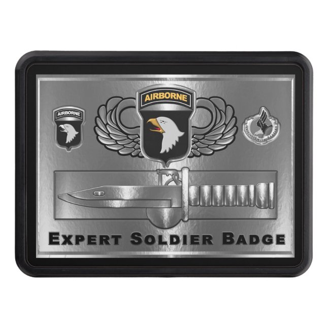 101st Airborne Division Expert Soldier Badge  Hitch Cover (Front)