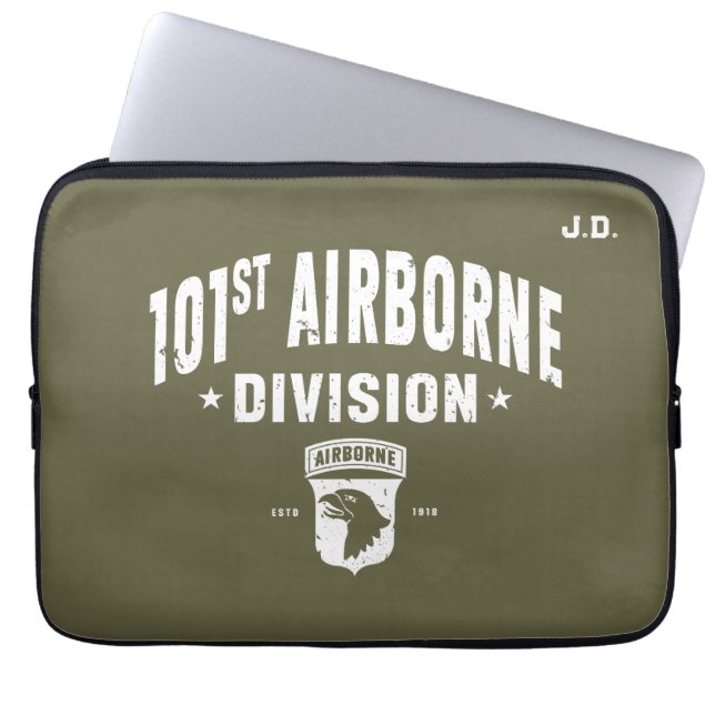 101st Airborne Division Fatigue Customizable  Laptop Sleeve (Front)