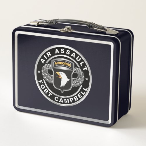 101st Airborne Division Fort Campbell Metal Lunch Box