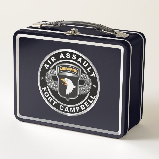101st Airborne Division Fort Campbell Metal Lunch Box (Front)