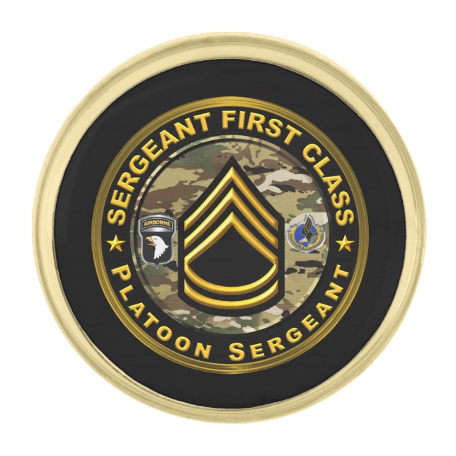 101st  Airborne Division    Gold Finish Lapel Pin (Front)