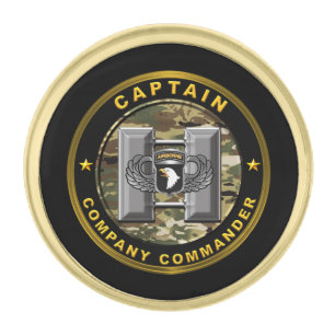 101st  Airborne Division  Gold Finish Lapel Pin