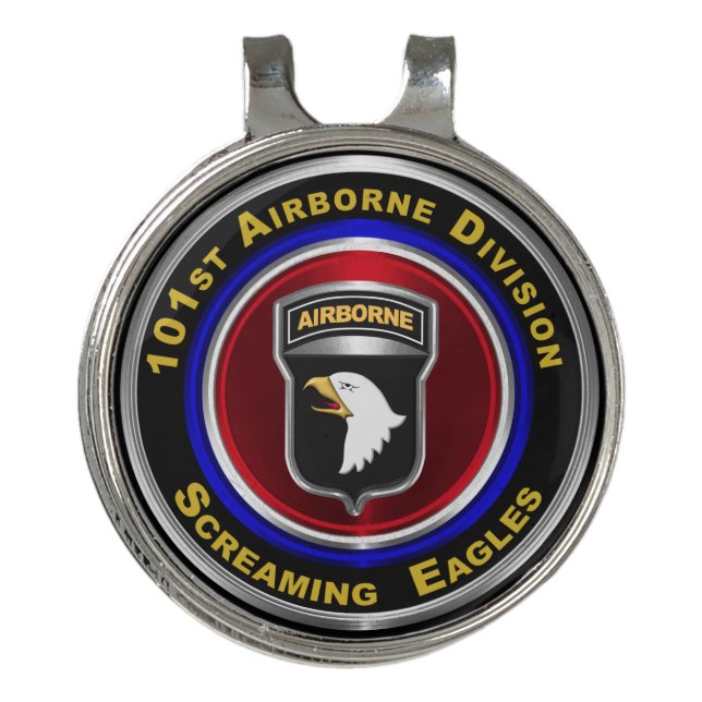 101st Airborne Division   Golf Hat Clip (Front)