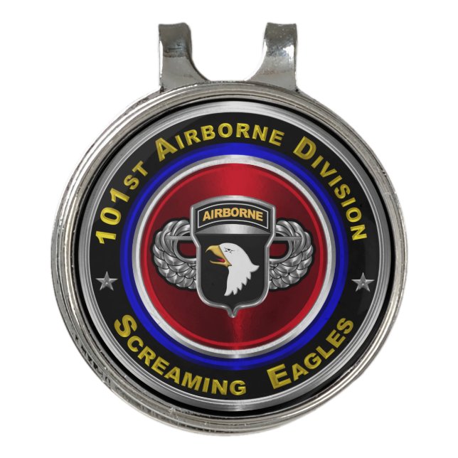 101st Airborne Division  Golf Hat Clip (Front)