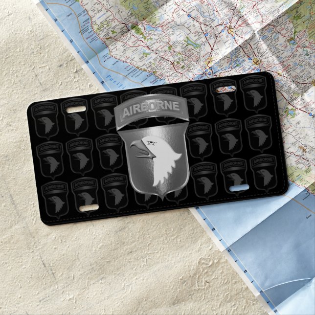 101st Airborne Division “Iconic Screaming Eagles” License Plate (In Situ)