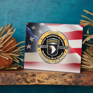 101st Airborne Division Iraq Veteran Plaque