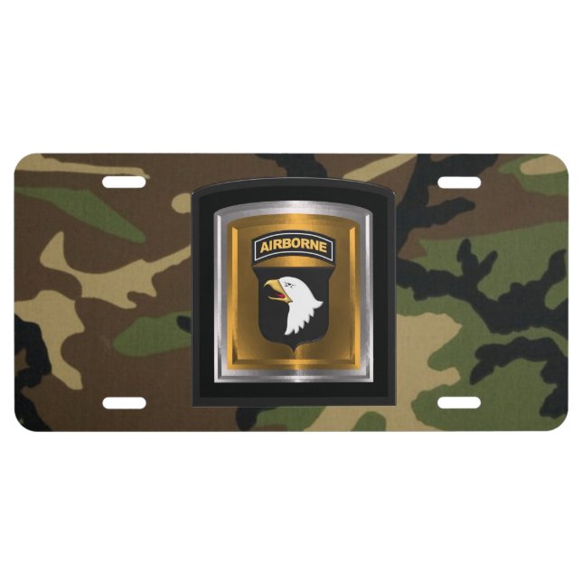 101st Airborne Division  License Plate (Front)