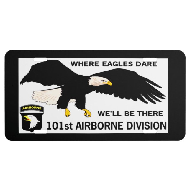 101st Airborne Division License Plate (Front)
