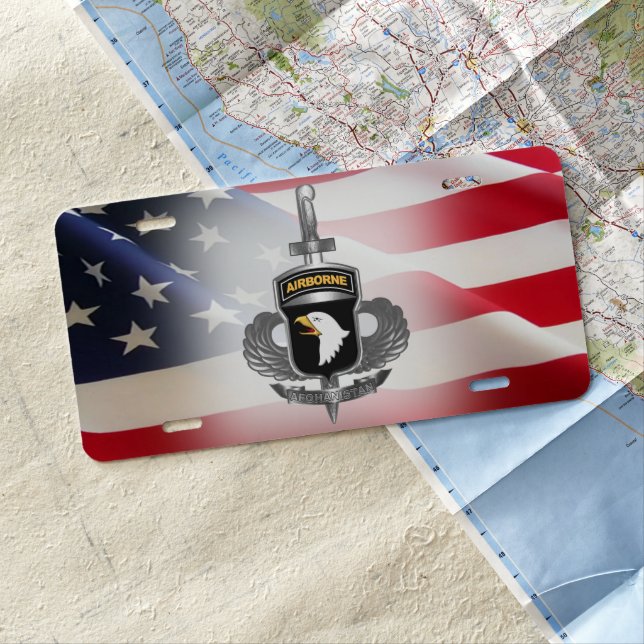 101st Airborne Division  License Plate (In Situ)