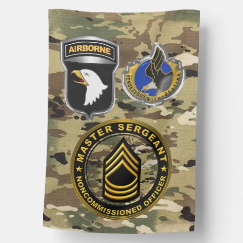 101st Airborne Division Master Sergeant House Flag