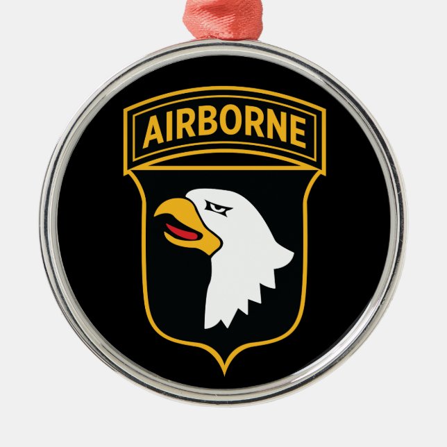101st Airborne Division - Military Patch Insignia Metal Ornament (Front)