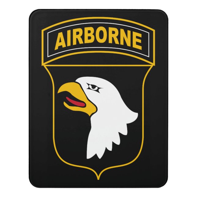 101st Airborne Division Military Veteran Door Sign (Contemporary Vert)