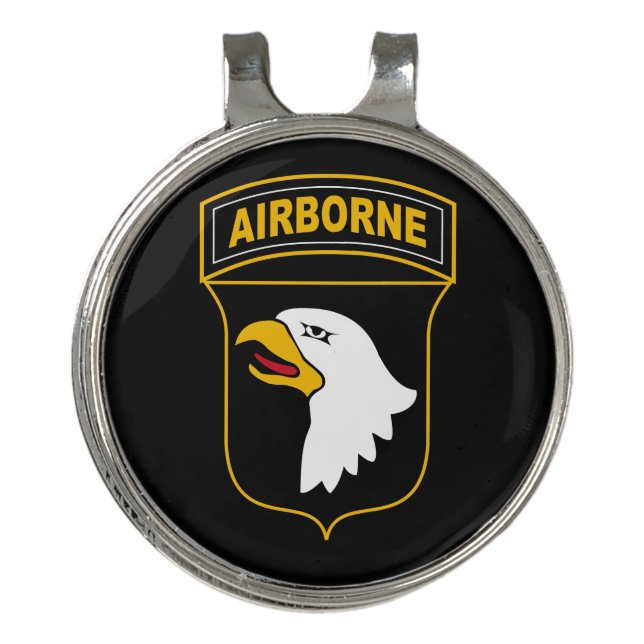 101st Airborne Division Military Veteran Golf Hat Clip (Front)