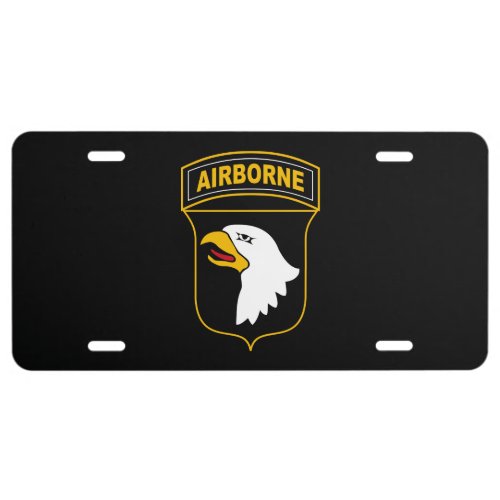 101st Airborne Division Military Veteran License Plate