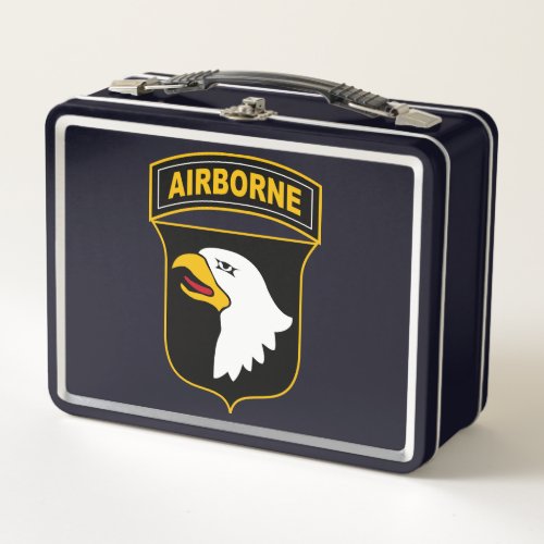 101st Airborne Division Military Veteran Metal Lunch Box