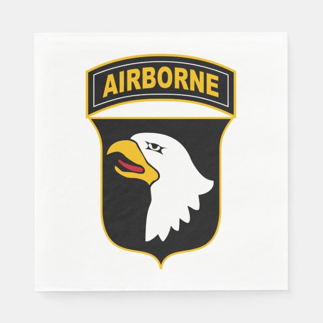 101st Airborne Division Military Veteran Napkins (Front)