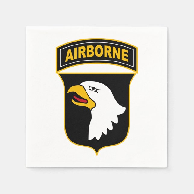 101st Airborne Division Military Veteran Napkins (Front)
