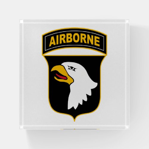 101st Airborne Division Military Veteran Paperweight